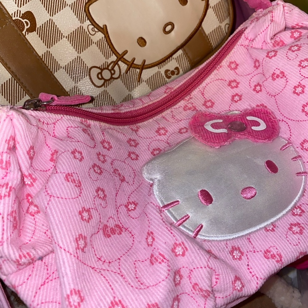 Hello Kitty Sanrio Pink Purse Hand Bag Clutch Mini Bow Gem